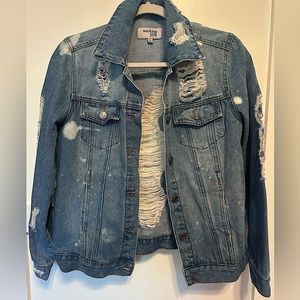 Custom Bleached & Distressed Oversized Jean Jacket